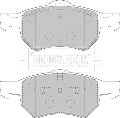 BORG & BECK Piduriklotsi komplekt,ketaspidur BBP1902